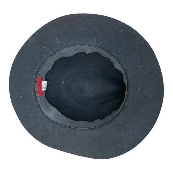 San Diego Hat Company Black Fedora Wool Felt Hat with Bow Trim One Size Classic - Picture 5 of 7